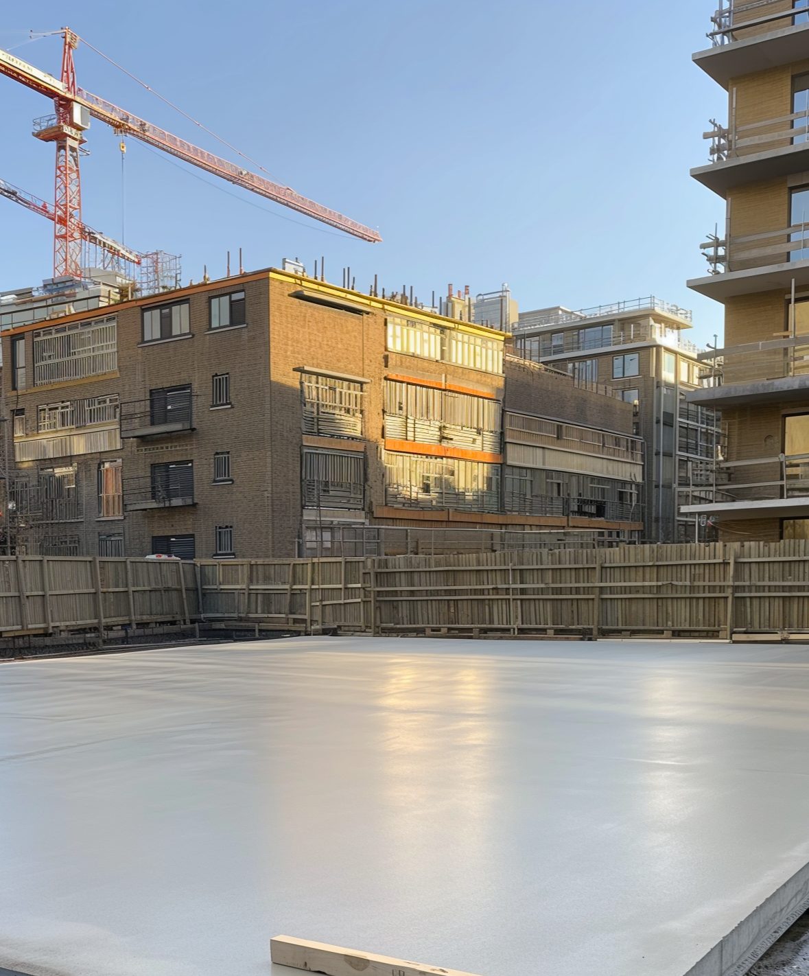 Placă de beton turnată protejată cu Vetrofluid