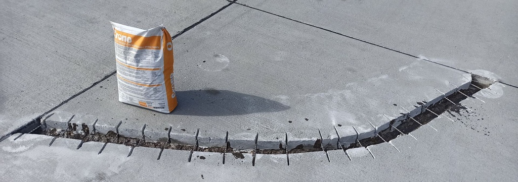 Placă de beton reparată cu Crono - lucrare finalizată